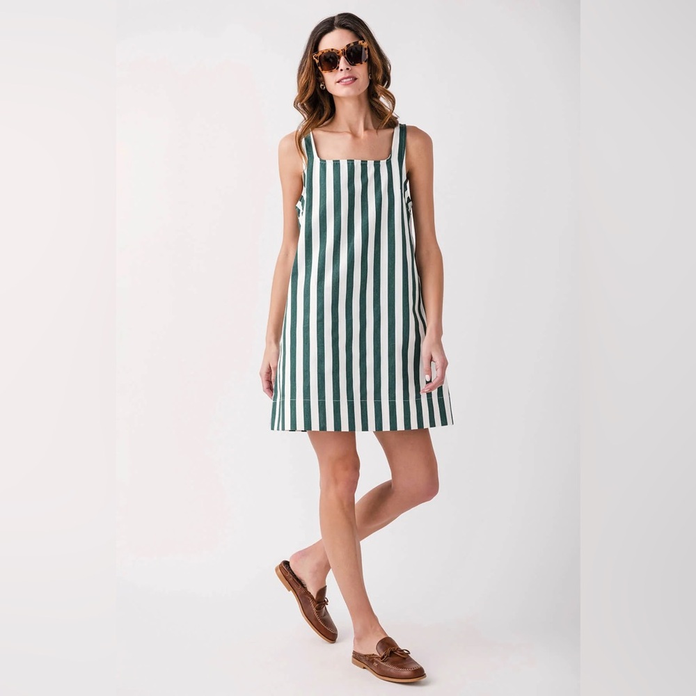 POMANDER GREEN STRIPPED DRESS